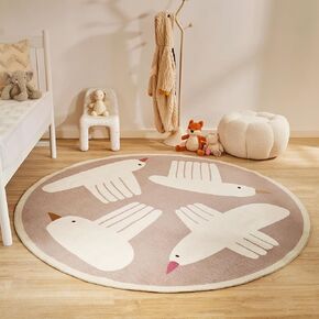 SLEEP ZONE Kids Rugs for Playroom, Area Rugs for Bedroom Girls and Boys, Washable Nursery Rug Carpet, Non Slip Rug Play Mat for Playing with Cars, City View, 4X6 Feet