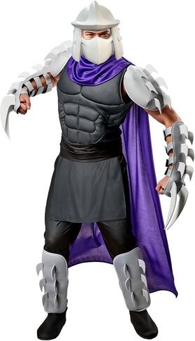 Rubies Men's Teenage Mutant Ninja Turtles Deluxe Shredder Costume with Cape and Mask in Saudi Arabia