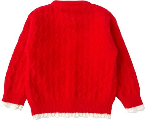 Toddler Girls Cardigan Sweater Kids Button Knit Sweater with Rabbit Doll Size 2-7T in Kuwait