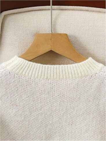 شينهي سترة سترة النجمة Pullover Print Crew Neck Long Longe Sweater Preppy in Saudi Arabia