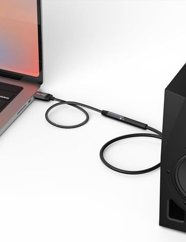 موزع صوت USB من DUKABEL، محول مقبس صوت USB إلى 3.5 مم مع مقابس TRRS مزدوجة 4 أقطاب، موزع ستيريو USB Aux للكمبيوتر الشخصي والكمبيوتر المحمول وماك وأجهزة الكمبيوتر المكتبية ولينكس وPS4 وPS5 والمزيد (رمادي) in Kuwait