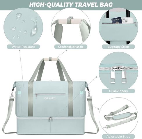 Weekender Bags for Women,Extra large 66L Expandable Travel Duffel Bag with Shoe Compartment,Toiletry Bag,Overnight Bag with Waterproof Pocket,USB Charging,Carry On Backpack for Gym,Hospital,Beach in Saudi Arabia