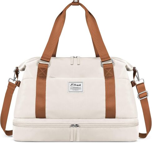 ETRONIK Weekender Bags for Women, Gym Bag with Shoes Compartment & Wet Pocket, Travel Duffel Bag with Trolley Sleeve for Personal Item Travel, Overnight Carry on Bag, Black in Saudi Arabia