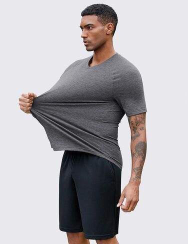 PINSPARK Men's 3 Pack Workout Shirts - Quick Dry Gym Athletic Shirts Moisture Wicking Short Sleeve T Shirts in Saudi Arabia