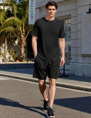 PINSPARK Men's 3 Pack Workout Shirts - Quick Dry Gym Athletic Shirts Moisture Wicking Short Sleeve T Shirts in Saudi Arabia