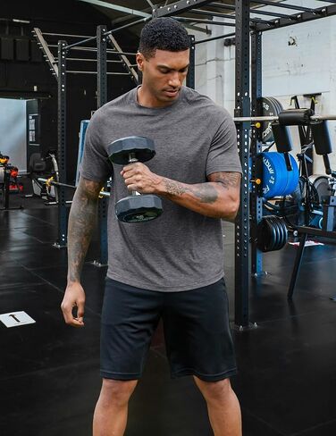 PINSPARK Men's 3 Pack Workout Shirts - Quick Dry Gym Athletic Shirts Moisture Wicking Short Sleeve T Shirts in Saudi Arabia