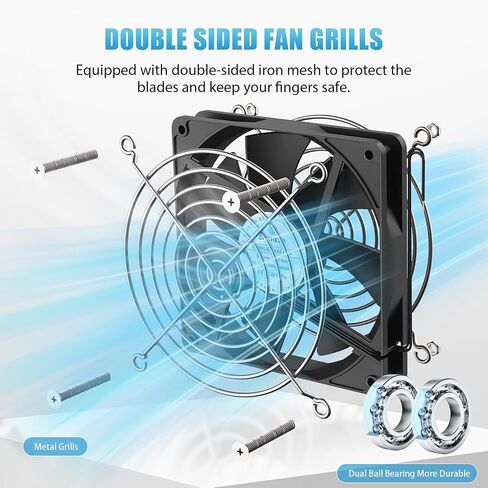 70mm EC Brushless Fan,Dual Ball Bearing,70x70x25mm AC 110V 120V 220V 240V Axial Cooling Fan with AC Powered ON/Off Switch for DIY Cooling, Box, Cabinet, Exhaust Chassis in Saudi Arabia