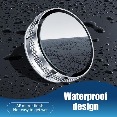 2 PCS Car Side Mirror Blind Spot Mirror, 150° Large Curvature Suction Cup Type 360° Push-adjustable Small Round Mirror, Large Field of View Auxiliary Wde-angle Parts, for Cars (Silver) in Saudi Arabia