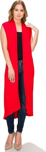 Women's Long Sleeve/Sleeveless Full Length Duster Long Open Cardigan(Sizes: S-5X) in Saudi Arabia