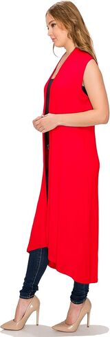 Women's Long Sleeve/Sleeveless Full Length Duster Long Open Cardigan(Sizes: S-5X) in Saudi Arabia