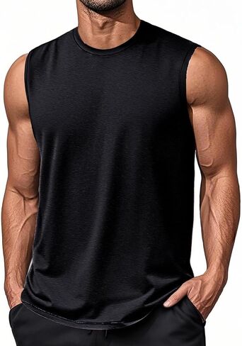 EKLENTSON Men's Tank Tops UPF 50+ Sleeveless Shirt Lightweight Cooling Muscle Tee Sun Protection Quick Dry Workout Shirt in Saudi Arabia