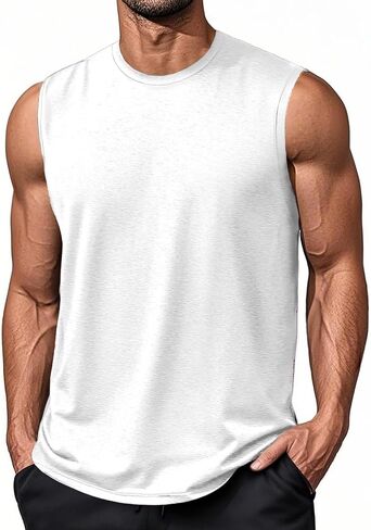 EKLENTSON Men's Tank Tops UPF 50+ Sleeveless Shirt Lightweight Cooling Muscle Tee Sun Protection Quick Dry Workout Shirt in Saudi Arabia