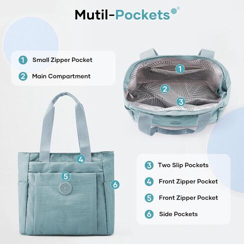 Work Tote Bag for Women, Travel Shoulder Bag Large Purse Nurse Tote Bag with Zipper for School, College, Gym in Kuwait