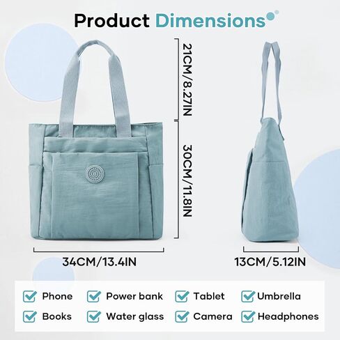 Work Tote Bag for Women, Travel Shoulder Bag Large Purse Nurse Tote Bag with Zipper for School, College, Gym in Kuwait
