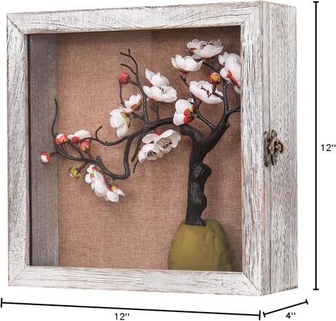 مربع الظل 12x12x4 ، العمق الخارجي 4 في مربعات الظل العميقة الإضافية عرض الحالات للصور والصور والتذاكر على التذاكر (أبيض محزن) in Kuwait