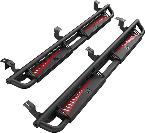 6" Running Boards Compatible with 2005-2023 Toyota Tacoma Double Cab, Bolt-On Steel Side Steps with Non-Slip Textured Surface, Black Powder Coated Direct Fit Nerf Bars in Saudi Arabia