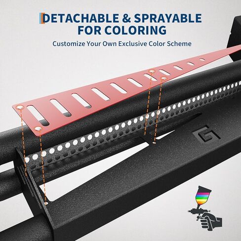 6" Running Boards Compatible with 2005-2023 Toyota Tacoma Double Cab, Bolt-On Steel Side Steps with Non-Slip Textured Surface, Black Powder Coated Direct Fit Nerf Bars in Saudi Arabia