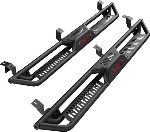 6" Running Boards Compatible with 2005-2023 Toyota Tacoma Double Cab, Bolt-On Steel Side Steps with Non-Slip Textured Surface, Black Powder Coated Direct Fit Nerf Bars in Saudi Arabia