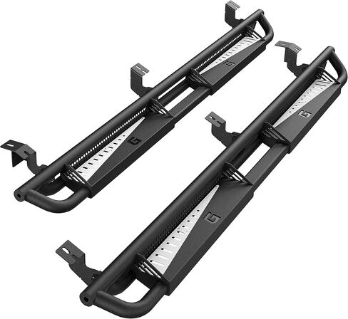 6" Running Boards Compatible with 2005-2023 Toyota Tacoma Double Cab, Bolt-On Steel Side Steps with Non-Slip Textured Surface, Black Powder Coated Direct Fit Nerf Bars in Kuwait