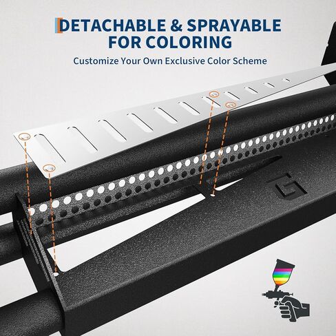 6" Running Boards Compatible with 2005-2023 Toyota Tacoma Double Cab, Bolt-On Steel Side Steps with Non-Slip Textured Surface, Black Powder Coated Direct Fit Nerf Bars in Kuwait