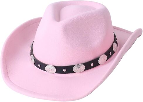 Kids Cowboy Cowgirl Hat Adjustable Classic Western Costume Hat Felt Fedora Hat for Boys and Girls in Saudi Arabia
