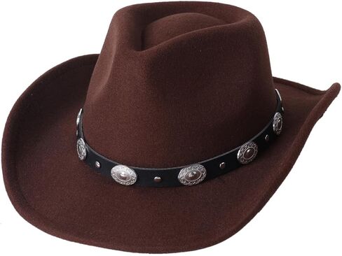 أطفال رعاة البقر رعاة البقر القبعة القابلة للتعديل القابلة للضبط الكلاسيكية قبعة الأزياء الغربية شعرت قبعة فيدورا للبنين والبنات in Kuwait