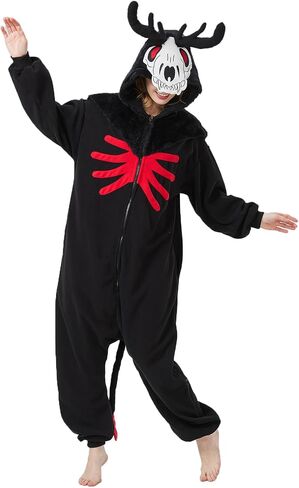 Adult mythical creature Wendigo Onesie Costume Pajamas,Halloween Christmas Wendigo Onesie Pajamas in Saudi Arabia
