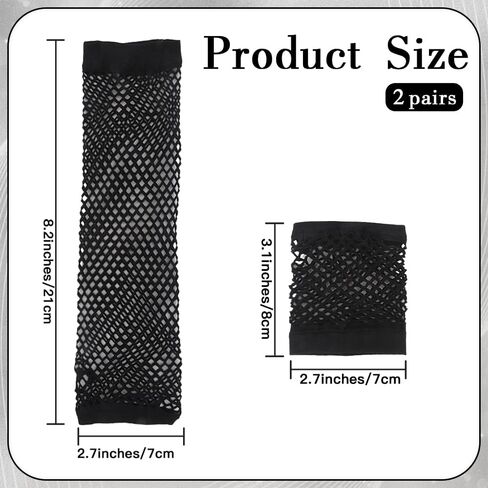 قفازات شبكية السمكة ، قفازات طويلة القفازات شبكية لا توجد بها أزياء للنساء للنساء فتاة الهالوين 80s. in Kuwait