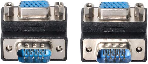 تشينيانغ VGA SVGA 15Pin 90 درجة أعلى الزاوية تمديد موصل محول HDB 15Pin ذكر إلى أنثى in Kuwait
