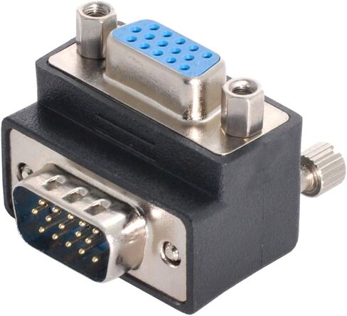 تشينيانغ VGA SVGA 15Pin 90 درجة أعلى الزاوية تمديد موصل محول HDB 15Pin ذكر إلى أنثى in Kuwait