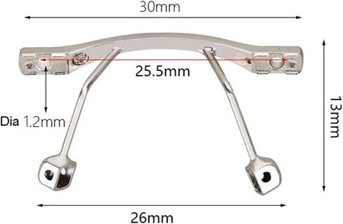 1 Pair Metal Frame Replacement Nose Bridge Eyeglasses Repair Kits Rimless Glasses Screws and 4-in-1 Screwdriver in Kuwait