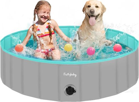 Furrybaby Foldable Dog Pool Non-Slip Hard Bath Tub Indoor Outdoor Pets Kids in Saudi Arabia