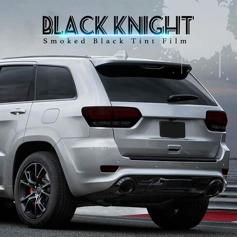 Precut Light Cover Film Fit for Jeep Grand Cherokee 2014-2021 Tail Light Tint Taillight Third Brake Rear Bumper Reflector Overlay with Gloss Dark Smoke Wrap Decals Accessories in Saudi Arabia
