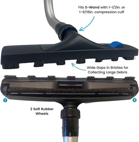 فرشاة Wessel-Werk Pro Performance ClickBrush، مقاس 18 بوصة. فرشاة أرضية كهربائية سكنية وتجارية للمكانس الكهربائية الرطبة والجافة مقاس 1 1/4 بوصة (32 مم) in Kuwait