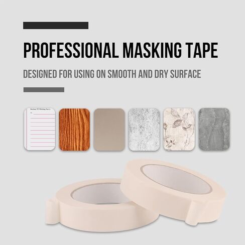 Lichamp Masking Tape 1 inch, 24 Pack General Purpose Masking Tape Bulk Multipack for Basic Use, 1 inch x 55 Yards x 24 Rolls (1320 Total Yards) in Saudi Arabia