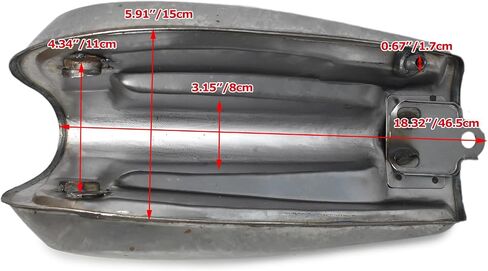 0083 2.9 Gallon Motorcycle Fuel Gas Tank Univesal for Honda Yamaha Suzuki Kawasaki (Black) in Saudi Arabia