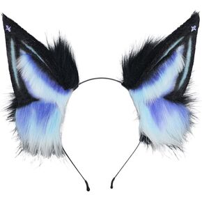 Faux Wolf Ears Headwear Faux Fur Headbands Headdress Halloween Animal Cosplay Costume Accessories for Women