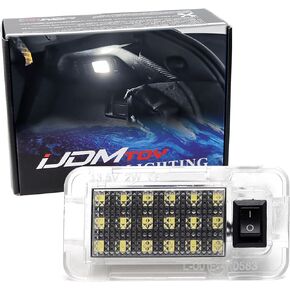 Ijdmtoy Super Bright 2W عالية الطاقة Xenon White Cull LED منطقة شحن الجذع Light W/Switch متوافق مع لكزس ، متوافق مع تويوتا ، مدعوم من 18-SMD الثنائيات LED