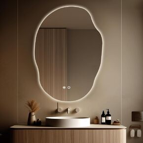 WallBeyond LED Bathroom Mirror with Lights, 25 x 35 Inch Led Bathroom Vanity Mirror for Wall, Anti Fog Mirror for Bathroom, 3 Colors and Dimmable Light, Horizontal/Vertical