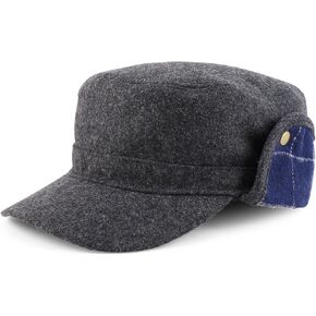 Melton Wool Winter Winter Cadet Cap with earflaps