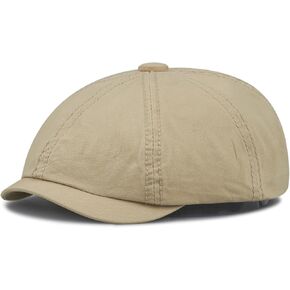 Clakllie Men's Newsboy Flat Cap Cotton Gatsby Ivy Golf Cabbie Hat Classic Herringbone Hats Irish Hat Beret Duckbill Hat