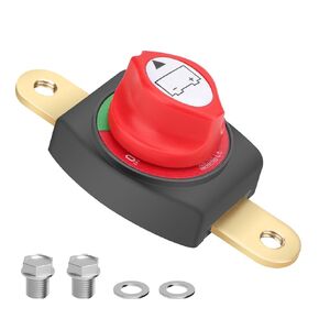 Linkstyle Battery Disconnect Switch, Top Post Battery Power Cut Master Switch Disconnect Isolator for 12V-48V Car