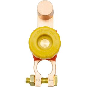Car Battery Disconnect Switch, 6V/12V/24V Top Post Positive Battery Disconnect Switch, Brass Rustproof Cut Off Positive Battery Terminal Connector for Car RV ATV