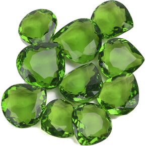 GEMHUB 200 Ct. Brazilian Excellent Pear Cut set of 4 Pcs Green Amethyst Loose Gemstone Beads Lot
