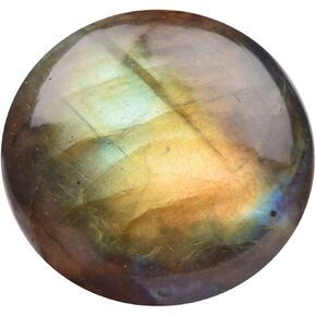 Cabochon Natural Labradorite Stone, Blue Flash Round Shape Cabochon for Jewelry Making 21.00 Ct Loose Gemstone