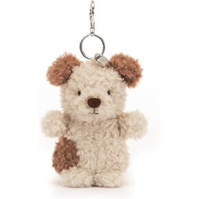 Jellycat Little Pup Bag Charm ، 4 بوصات - سلسلة مفاتيح الكلاب والجرى - فكرة هدية رائعة