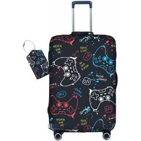 عصا عصا التحكم لعبة ألعاب Gamepad Cover Cover Washcase Detector ، Gamer Luggage Tag Gifting Higds for Men Women (L 26-28 Inch Luggage)