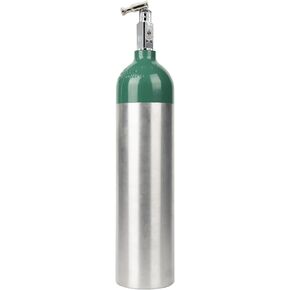 Portable Medical Oxygen Tank, 14.3 cf, D Size, with CGA-870 Toggle Valve, Ships Empty