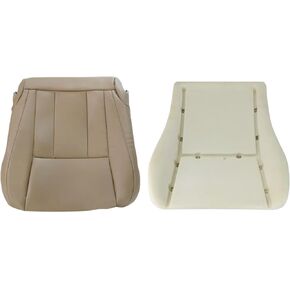SecosAutoparts Oak Tan Front Driver or Passenger Side Bottom & Foam Cushion Leather Seat Cover Compatible with Toyota 4Runner 1996 1997 1998 2000 2001
