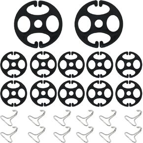 24 Pieces Car Seat Cover Plum Plate Metal Hooks,12Pcs Black Plastic Car Seat Covers Chucks & 12PCS Silver Metal Hooks Locking Clips, Car Seat Cushion Fixing Chucks Accessories for Car Seat